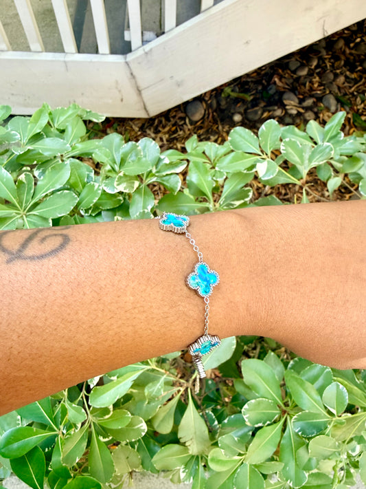 Turquoise Tides Clover Bracelet