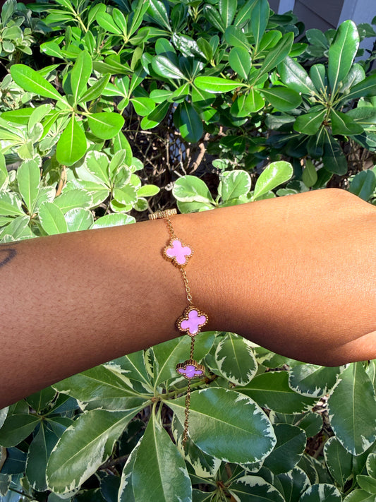 Blush Bloom Clover Bracelet
